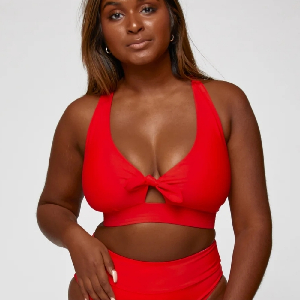 NWT Wild Isles Swim Dottie Tie Top